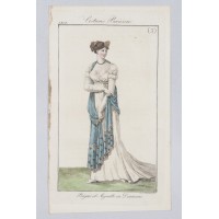 Moda ok 1805, w stylu Empire. Wg Horace Vernet'a, z serii: Costume Parisien. Francja. Ok. 1805. 